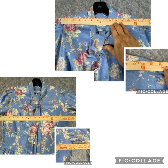 Laura Ashley Cottagecore Romantic Feminine Prairie Floral Cotton Wool Dress Sz 8 - Picture 14 of 16